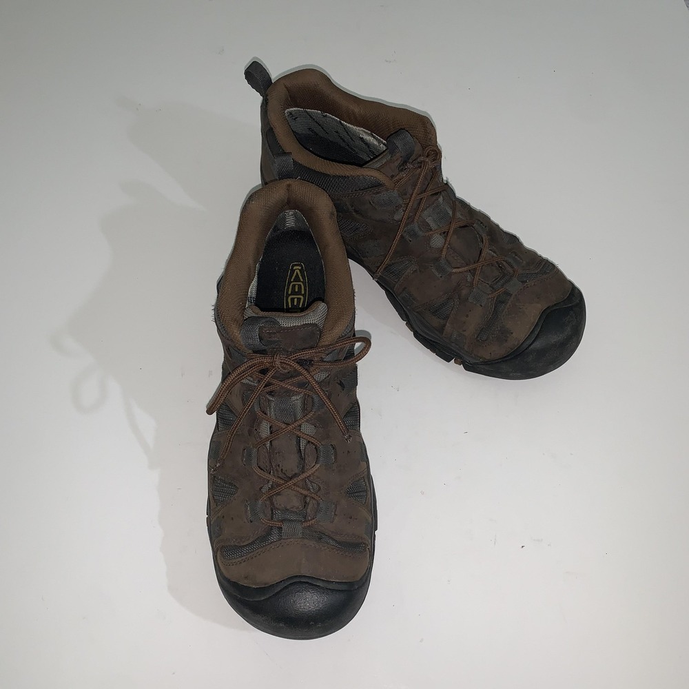 KEEN Siskiyou Shoes Mens 13 Brown Waterproof Hiking Trail Low Top Sneakers